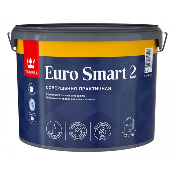 Краска Tikkurila Euro Smart 2 Тиккурила Евро Смарт 2